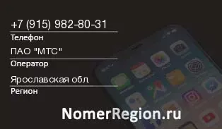 Кто звонил с 9159828031 - регион и оператор
